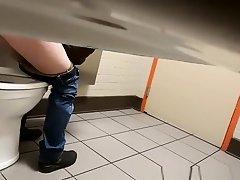 Coffee shop hidden camera in toilet on Watchteencam.com
