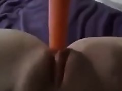 Young pussy like carrot on Watchteencam.com