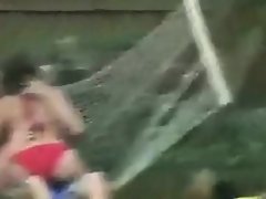 Fucking His Bitch In The Back Yard on Watchteencam.com