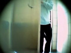 Assholes spreading while girls are peeing on Watchteencam.com