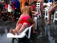 Fat guy gets a wild lap dance from topless girl on Watchteencam.com