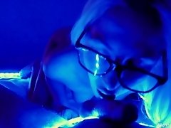 Sexy Milf Fucks and Suck with Neon Style POV, 4K (Ultra HD) - Alena LamLam on Watchteencam.com