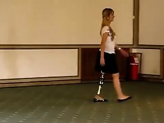SAK Amputee walking with prosthesis on Watchteencam.com