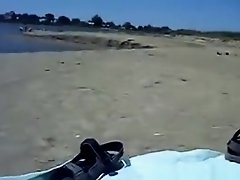 Fucked from behind on beach on Watchteencam.com