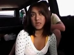 Destroying pussy in a car on Watchteencam.com