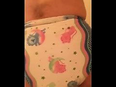Flooding a wet Tykables overnight diaper with piss + big fart at the end on Watchteencam.com