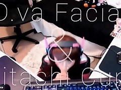 Overwatch D.va Hanna song Teen Cosplay Facial Blowjob Starisstarving on Watchteencam.com
