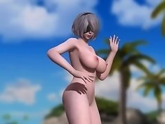 Dead or Alive 5 1.09BH & Mods - 2B Dancing on the Beach #1 on Watchteencam.com