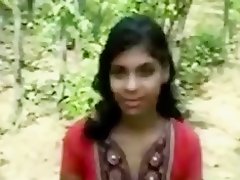 Naught indian girl has premarriage sex in the forest on Watchteencam.com