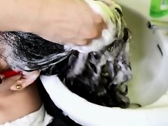 Sudsy Hair Washing on Watchteencam.com