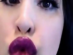ASMR Purple Lipstick Kissing JOI on Watchteencam.com