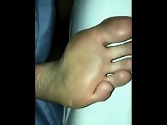 Cuckold boyfriend masturbates to mistress feet while she sleeps on Watchteencam.com
